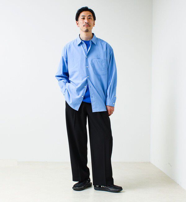 GLOSTER「【ニューベーシック】ワッシャーポプリンシャツ ロングスリーブ」|シャツ・ブラウス|