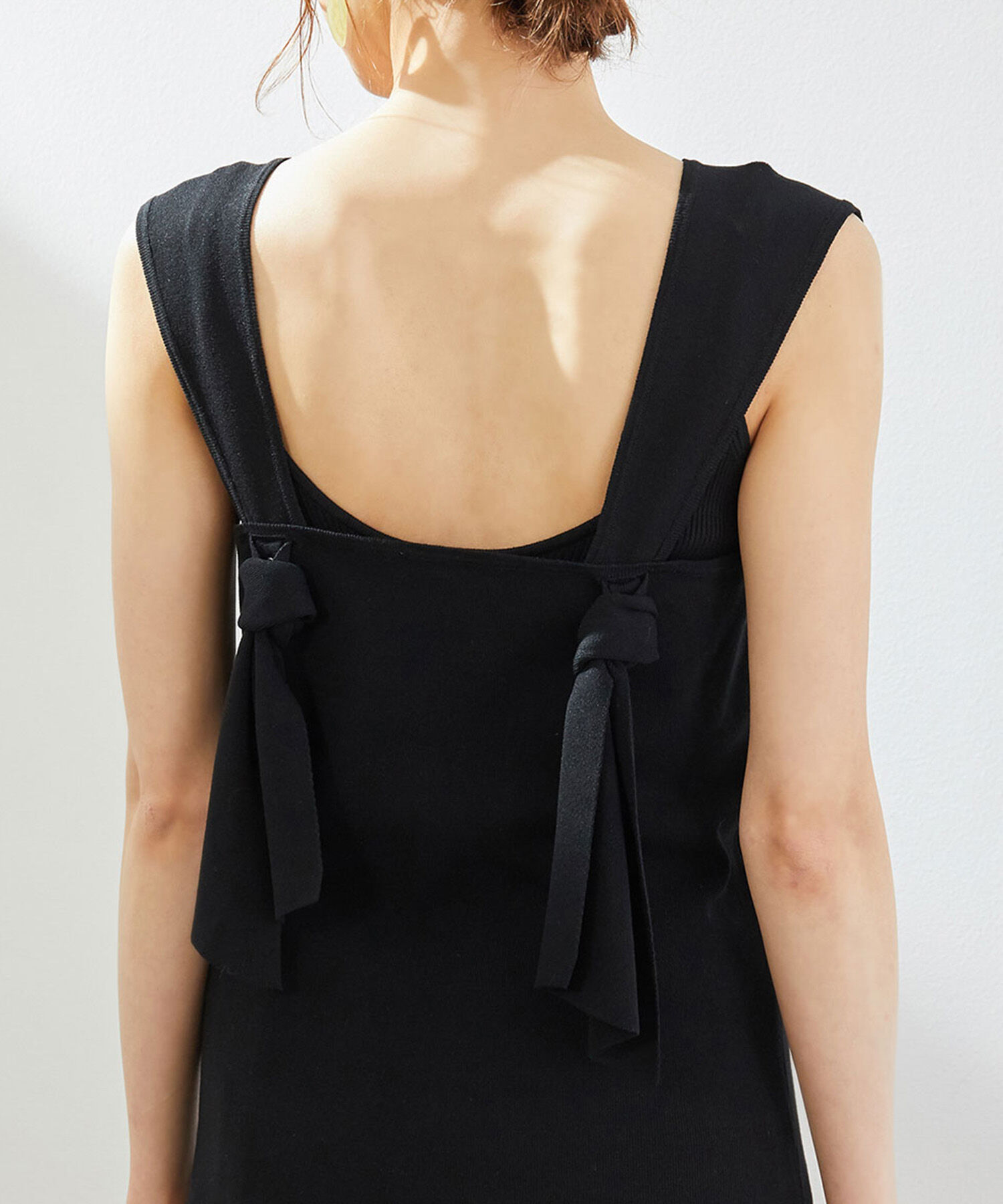 Rope&rsquo;Picnic「後ろ結びゼロスリーブプルオーバー」|ニット・セーター|