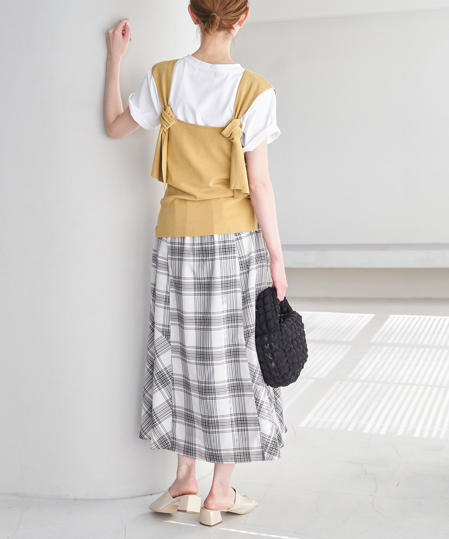 Rope&rsquo;Picnic「後ろ結びゼロスリーブプルオーバー」|ニット・セーター|