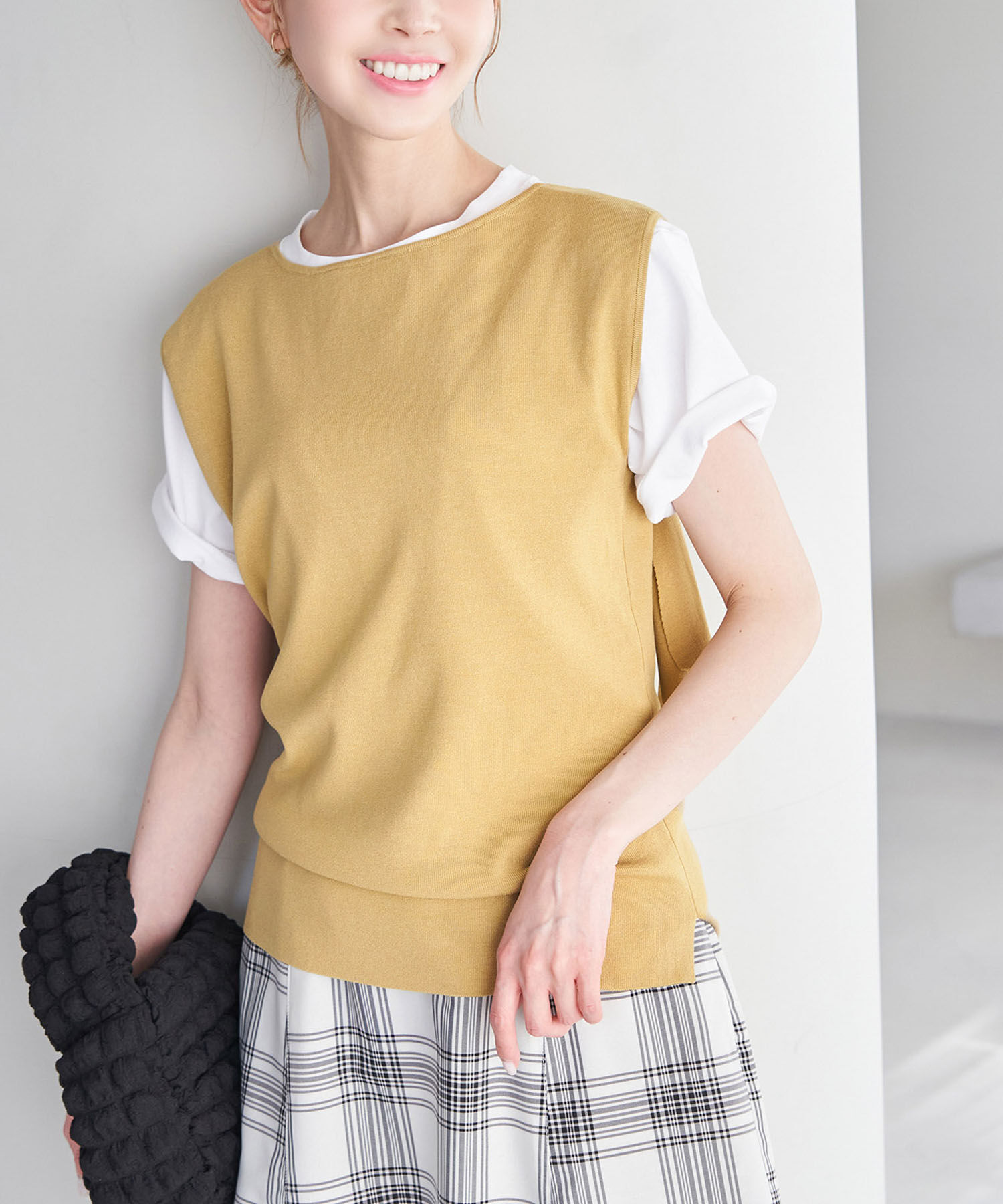 Rope&rsquo;Picnic「後ろ結びゼロスリーブプルオーバー」|ニット・セーター|