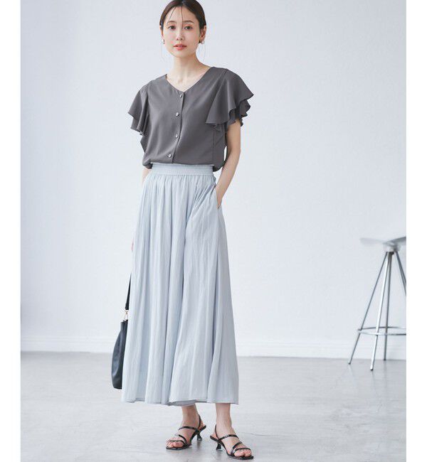 Rope&rsquo;Picnic「【WEB限定カラー】【UVケア・接触冷感・前後2WAY】フレアスリーブブラウス」|シャツ・ブラウス|