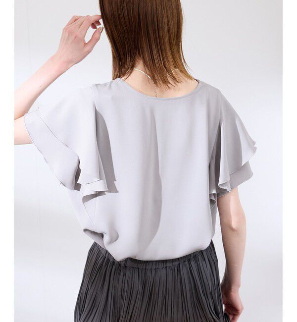 Rope&rsquo;Picnic「【WEB限定カラー】【UVケア・接触冷感・前後2WAY】フレアスリーブブラウス」|シャツ・ブラウス|
