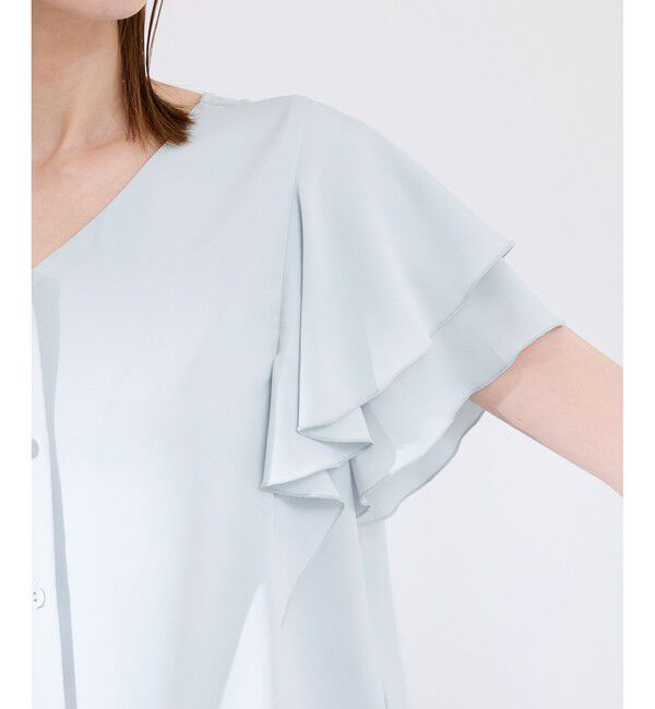 Rope&rsquo;Picnic「【WEB限定カラー】【UVケア・接触冷感・前後2WAY】フレアスリーブブラウス」|シャツ・ブラウス|