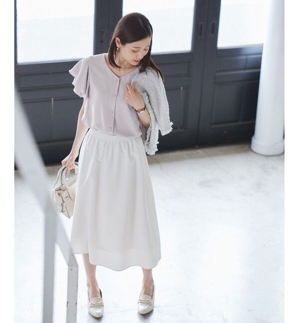 Rope&rsquo;Picnic「【WEB限定カラー】【UVケア・接触冷感・前後2WAY】フレアスリーブブラウス」|シャツ・ブラウス|