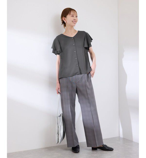 Rope&rsquo;Picnic「【WEB限定カラー】【UVケア・接触冷感・前後2WAY】フレアスリーブブラウス」|シャツ・ブラウス|