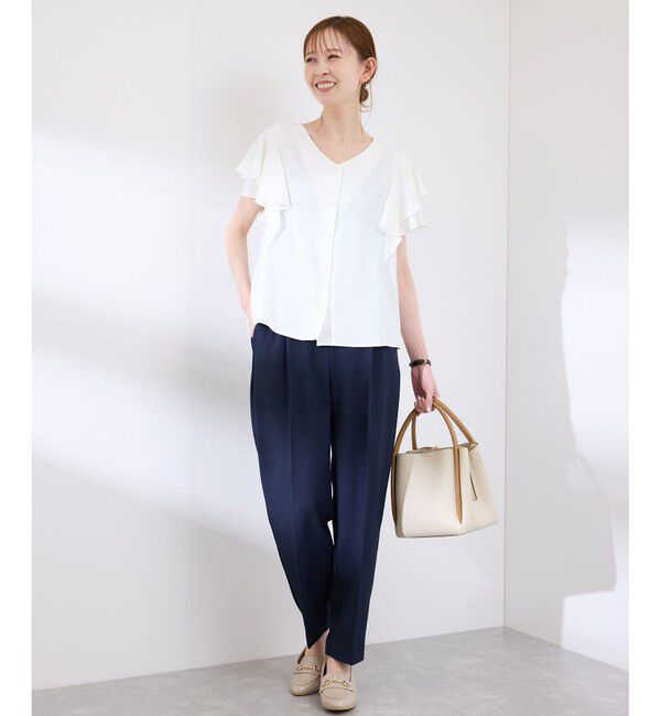 Rope&rsquo;Picnic「【WEB限定カラー】【UVケア・接触冷感・前後2WAY】フレアスリーブブラウス」|シャツ・ブラウス|