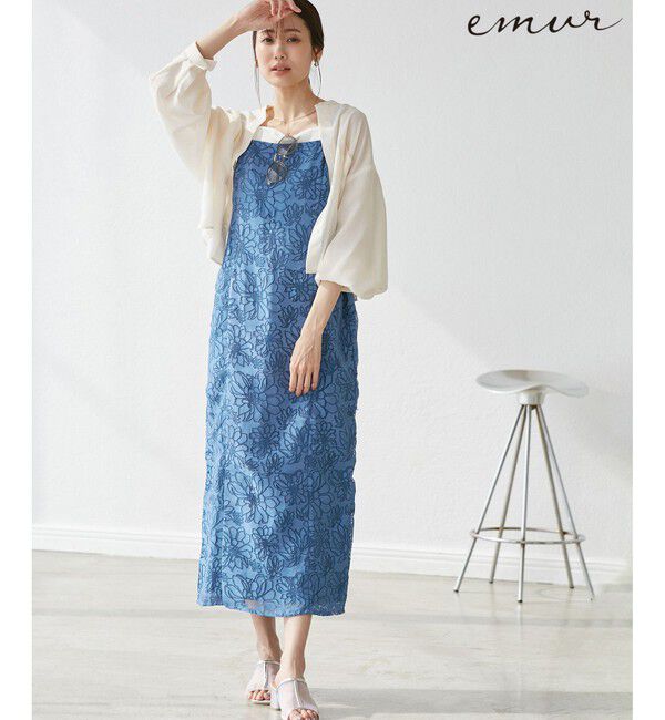 Rope&rsquo;Picnic「【emur/エミュール】1人で着られる浴衣キャミワンピースセット」|その他|ブルー(44)