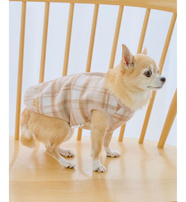 ROPE PICNIC PASSAGE「【DOG】チェック柄シャギーベスト」|その他|
