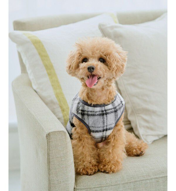 ROPE PICNIC PASSAGE「【DOG】チェック柄シャギーベスト」|その他|