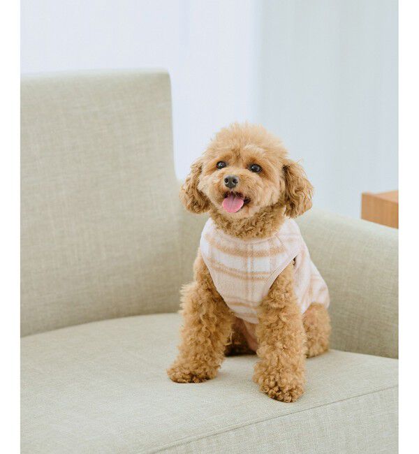 ROPE PICNIC PASSAGE「【DOG】チェック柄シャギーベスト」|その他|