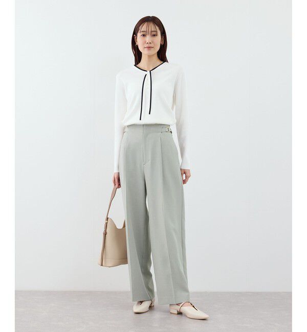 Rope&rsquo;Picnic「クリアツイルワイドパンツ/入卒式・セレモニー・セットアップ対応」|チノ|