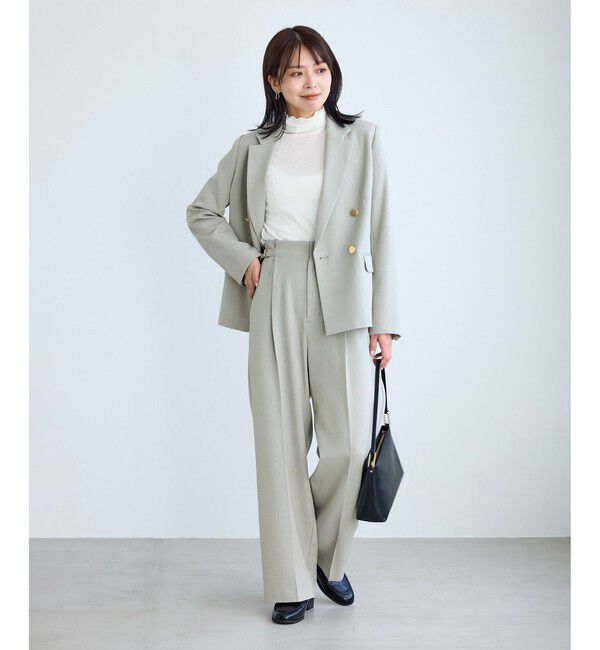 Rope&rsquo;Picnic「クリアツイルワイドパンツ/入卒式・セレモニー・セットアップ対応」|チノ|