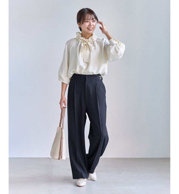 Rope&rsquo;Picnic「クリアツイルワイドパンツ/入卒式・セレモニー・セットアップ対応」|チノ|