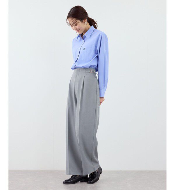 Rope&rsquo;Picnic「クリアツイルワイドパンツ/入卒式・セレモニー・セットアップ対応」|チノ|