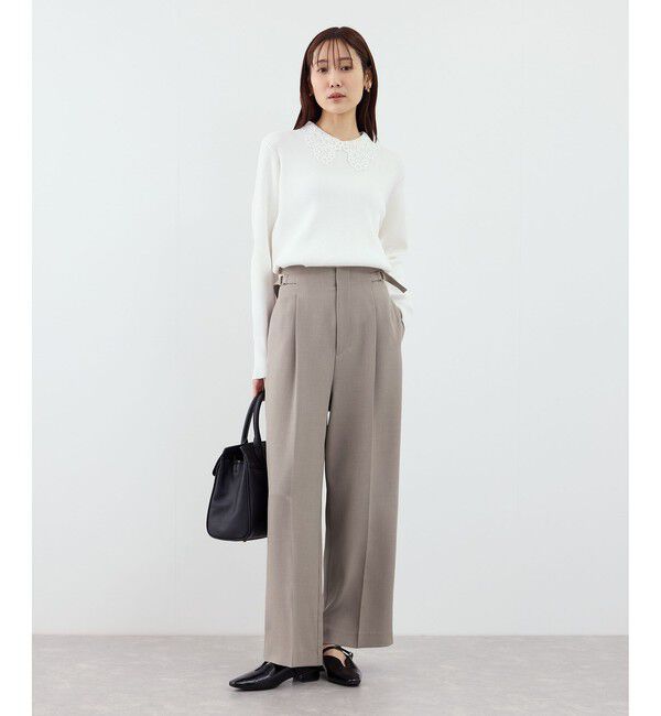 Rope&rsquo;Picnic「クリアツイルワイドパンツ/入卒式・セレモニー・セットアップ対応」|チノ|