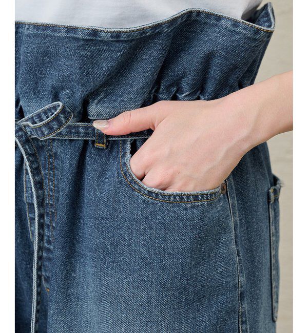  「フリルデニムパンツ」|デニム|