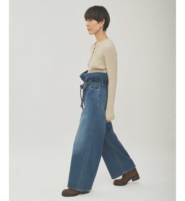  「フリルデニムパンツ」|デニム|