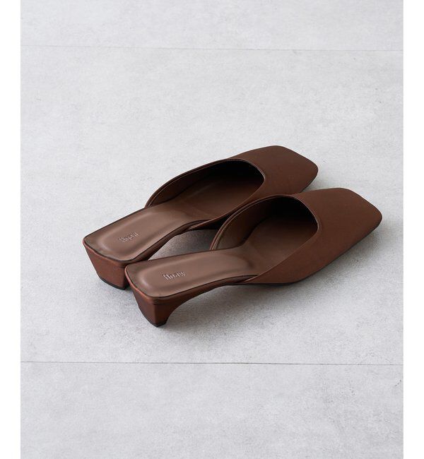 Hoaw.「【Hoaw.】スクエアサテンミュール」|その他|