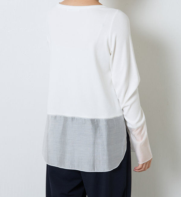  「【レイヤードに最適！】裾シアーロンT」|Tシャツ・カットソー|