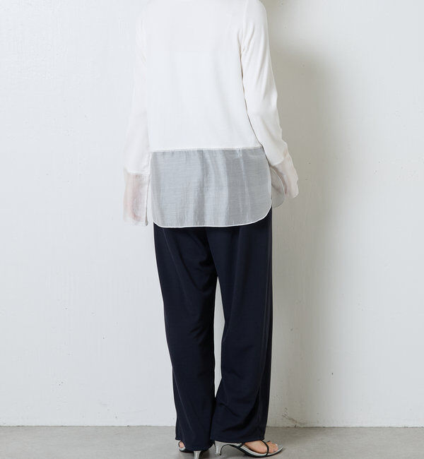  「【レイヤードに最適！】裾シアーロンT」|Tシャツ・カットソー|