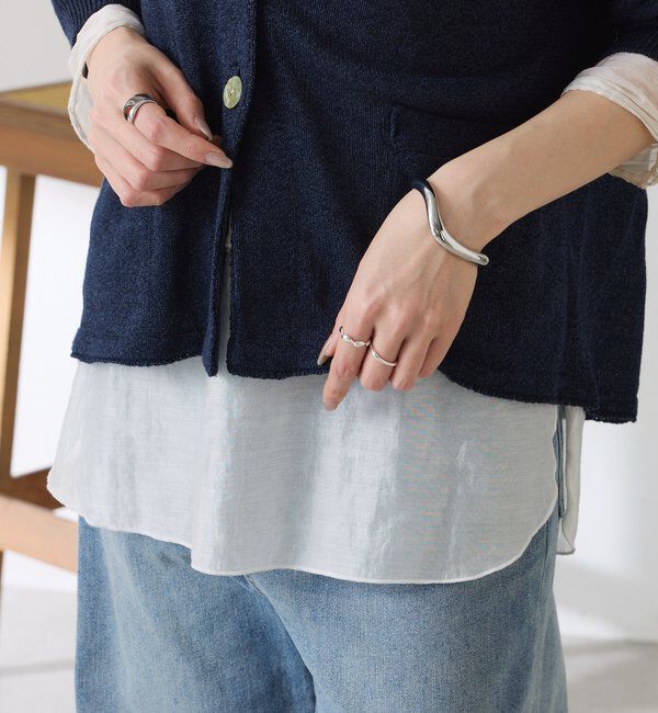  「【レイヤードに最適！】裾シアーロンT」|Tシャツ・カットソー|