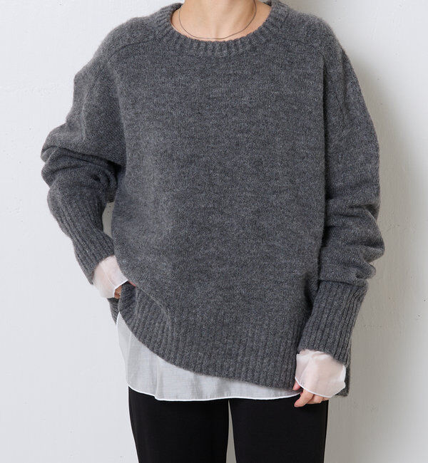  「【レイヤードに最適！】裾シアーロンT」|Tシャツ・カットソー|