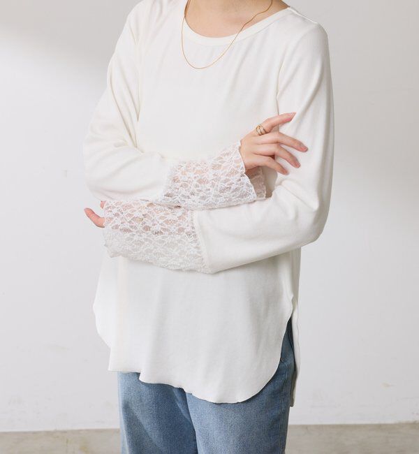  「【レイヤードに最適！】裾シアーロンT」|Tシャツ・カットソー|