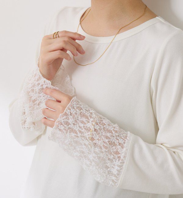  「【レイヤードに最適！】裾シアーロンT」|Tシャツ・カットソー|