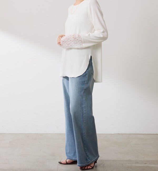  「【レイヤードに最適！】裾シアーロンT」|Tシャツ・カットソー|