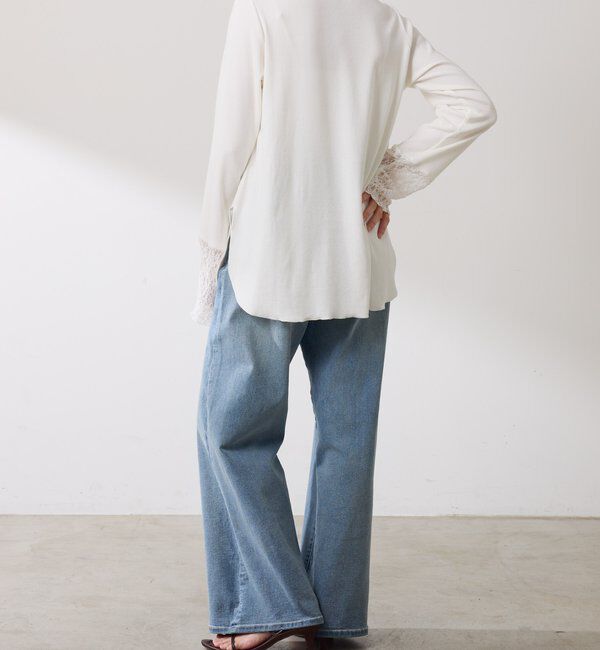  「【レイヤードに最適！】裾シアーロンT」|Tシャツ・カットソー|