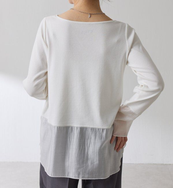  「【レイヤードに最適！】裾シアーロンT」|Tシャツ・カットソー|