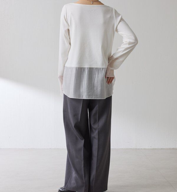  「【レイヤードに最適！】裾シアーロンT」|Tシャツ・カットソー|