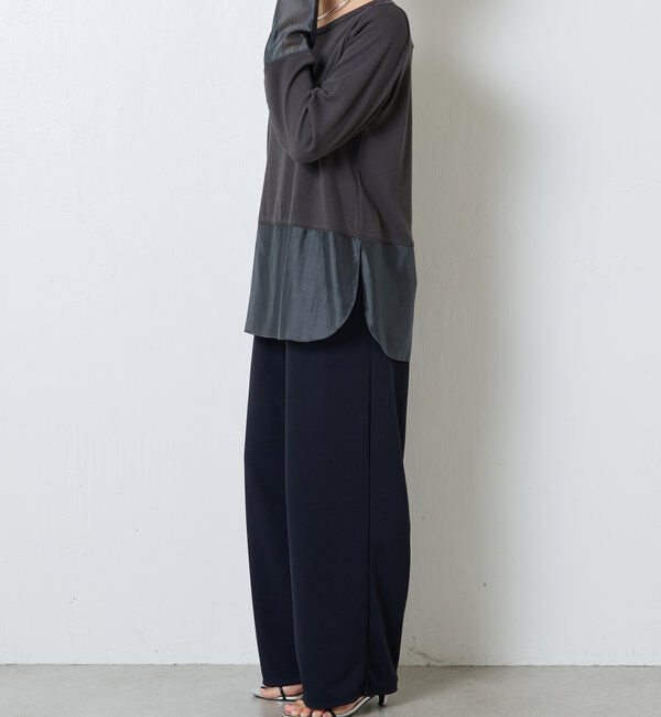  「【レイヤードに最適！】裾シアーロンT」|Tシャツ・カットソー|