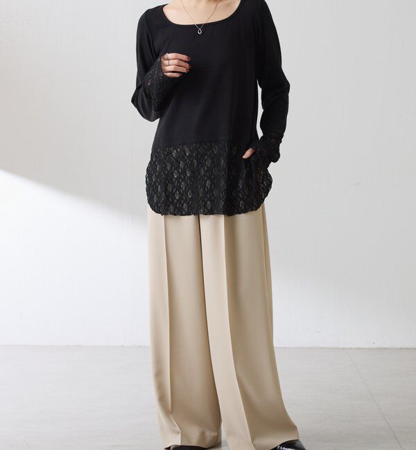  「【レイヤードに最適！】裾シアーロンT」|Tシャツ・カットソー|