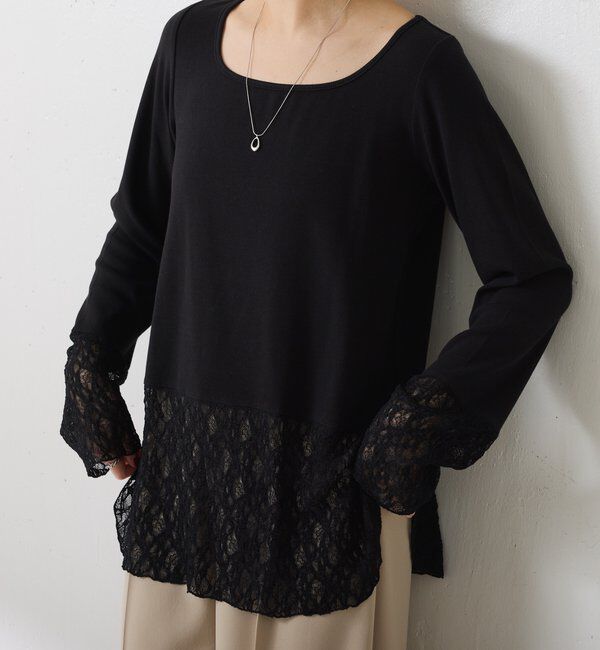  「【レイヤードに最適！】裾シアーロンT」|Tシャツ・カットソー|