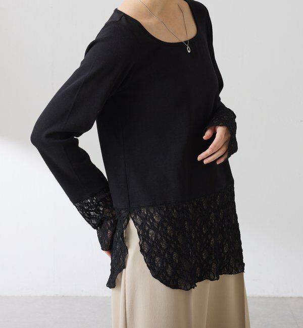  「【レイヤードに最適！】裾シアーロンT」|Tシャツ・カットソー|