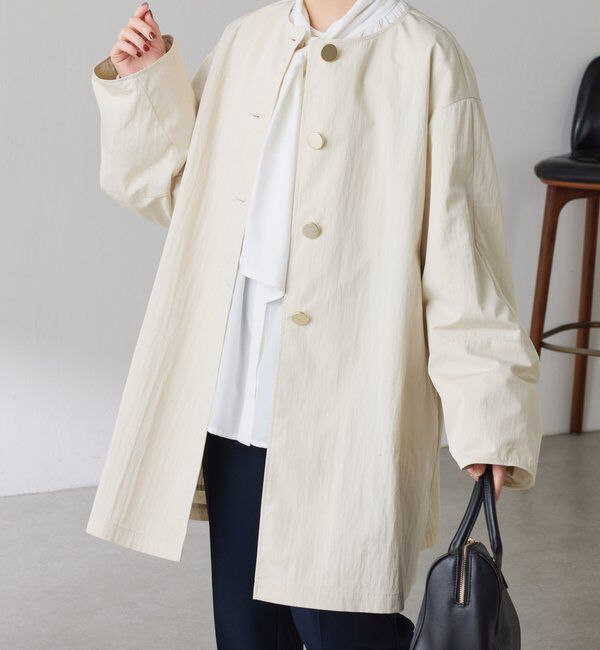  「ヴィンテージクロスノーカラーコート/セレモニー」|その他|グレージュ