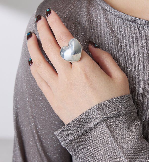  「【Sivelle./シヴェル】Silver925 ビッグハートリング」|リング|