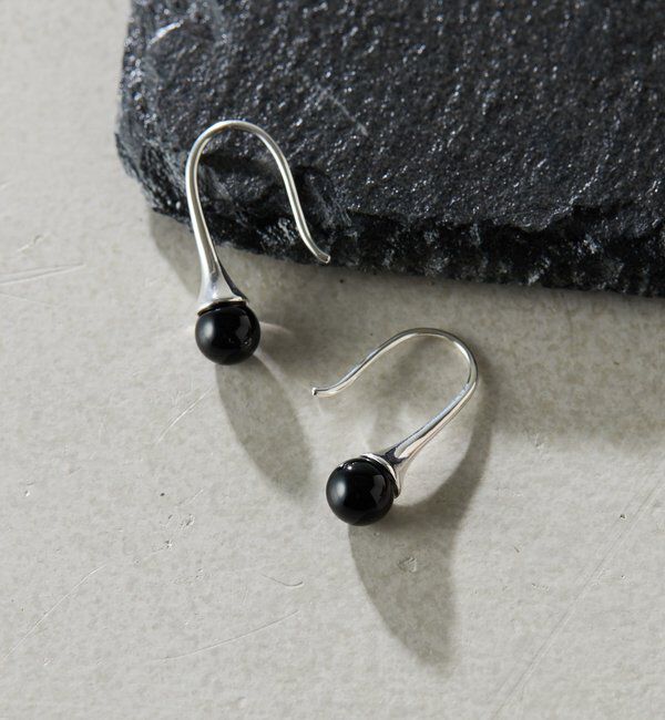  「【Sivelle./シヴェル】Silver925オニキスドロップピアス」|リング|