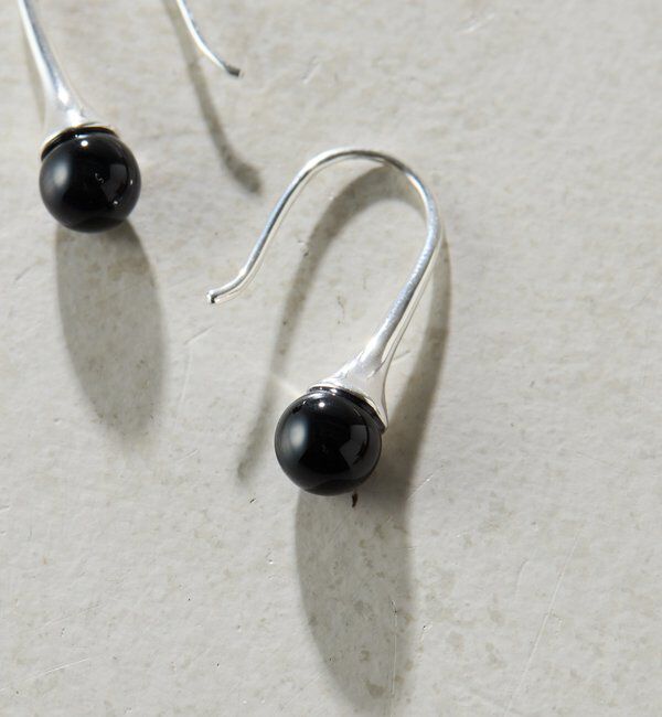  「【Sivelle./シヴェル】Silver925オニキスドロップピアス」|リング|