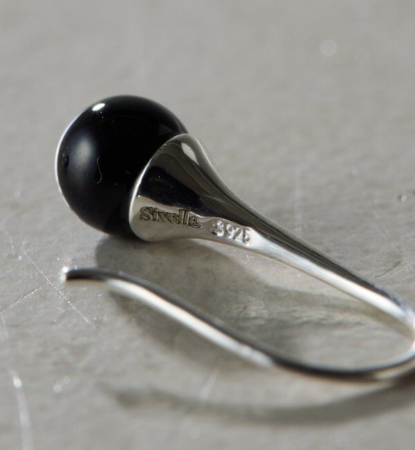  「【Sivelle./シヴェル】Silver925オニキスドロップピアス」|リング|