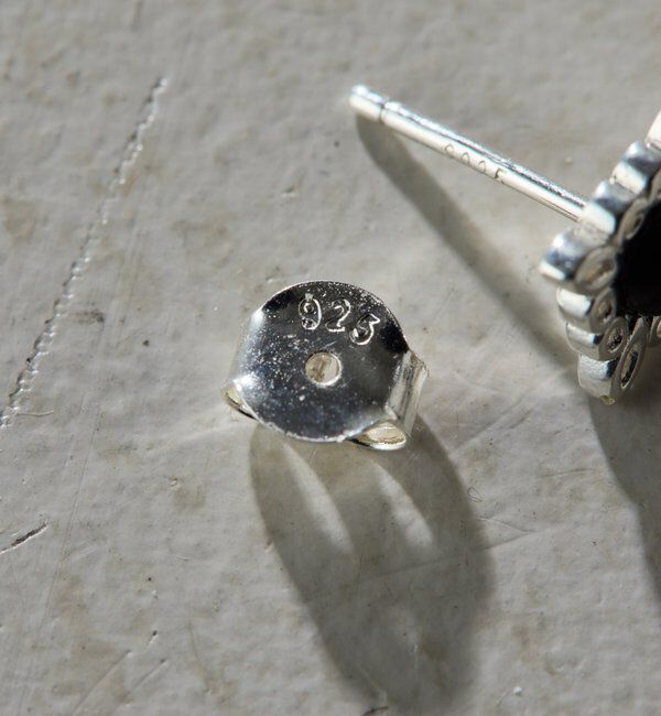  「【Sivelle./シヴェル】Silver925 オニキスレースピアス」|リング|