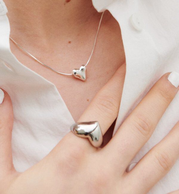  「【Sivelle./シヴェル】ステンレスカーブハートリング」|リング|