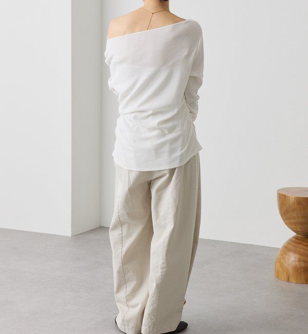  「予約【ワンショルやオフショルにも】ネックコンシャスカットソー」|Tシャツ・カットソー|