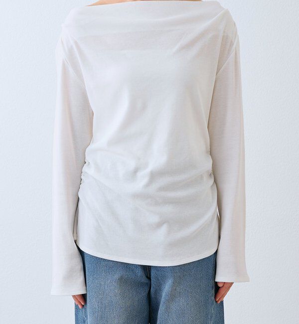  「予約【ワンショルやオフショルにも】ネックコンシャスカットソー」|Tシャツ・カットソー|