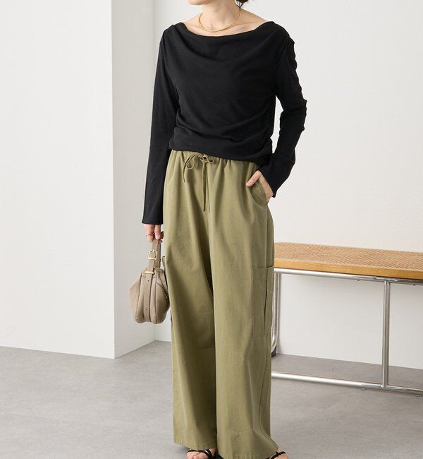  「予約【ワンショルやオフショルにも】ネックコンシャスカットソー」|Tシャツ・カットソー|