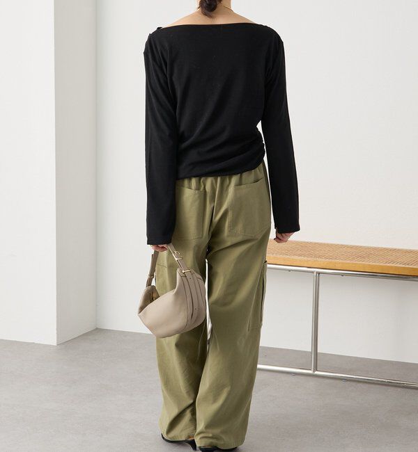  「予約【ワンショルやオフショルにも】ネックコンシャスカットソー」|Tシャツ・カットソー|