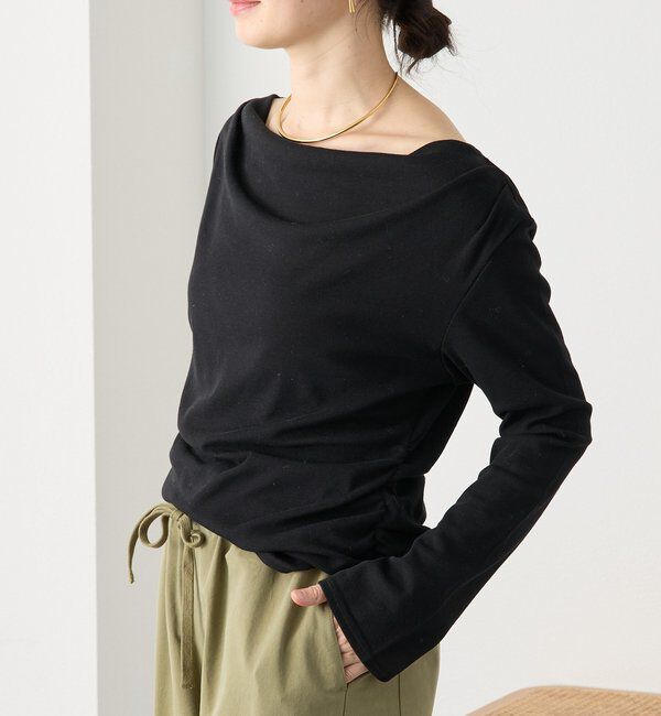  「予約【ワンショルやオフショルにも】ネックコンシャスカットソー」|Tシャツ・カットソー|