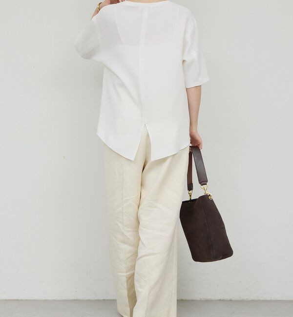  「バックスリットハーフスリーブブラウス」|シャツ・ブラウス|