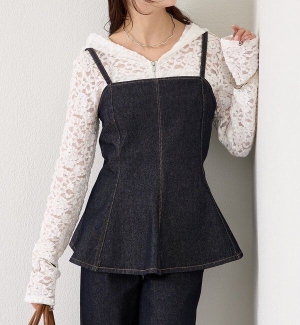  「ペプラムデニムビスチェ」|シャツ・ブラウス|